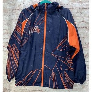 Bears Men F.S.P By HTT Zip Up Hoodie Jacket Warmup Size Small Blue Orange